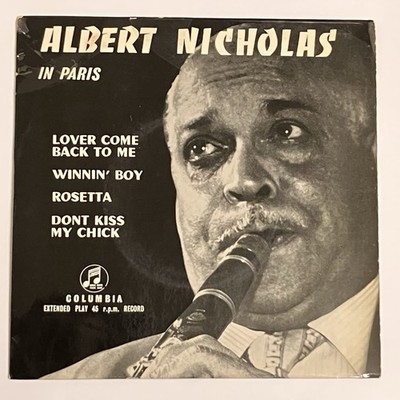 Albert Nicholas Sextet In Paris - Columbia 7'' Vinyl EP UK Jazz - EPG 7703