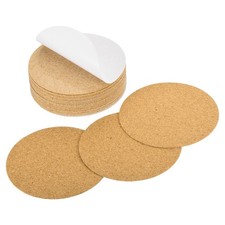 28Pcs Self Adhesive Cork for Coaster 95mm/3.74inch Round Cork Tiles 1mm Thick