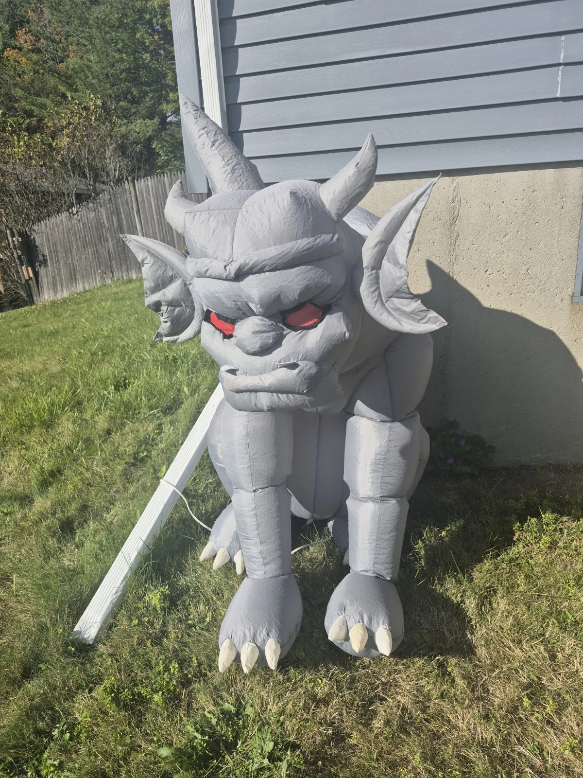 Gemmy Animated 5ft Airblown Gargoyle Inflatable – Lights Up Yard Halloween Decor