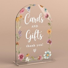Acrylic Wedding Sign Cards and Gifts Signs Ceremony Modern Calligraphy Arch A...