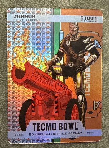 Bo Jackson Battle Arena Tecmo Bowl Cannon 80s Rad Battlefoil Fire RD387