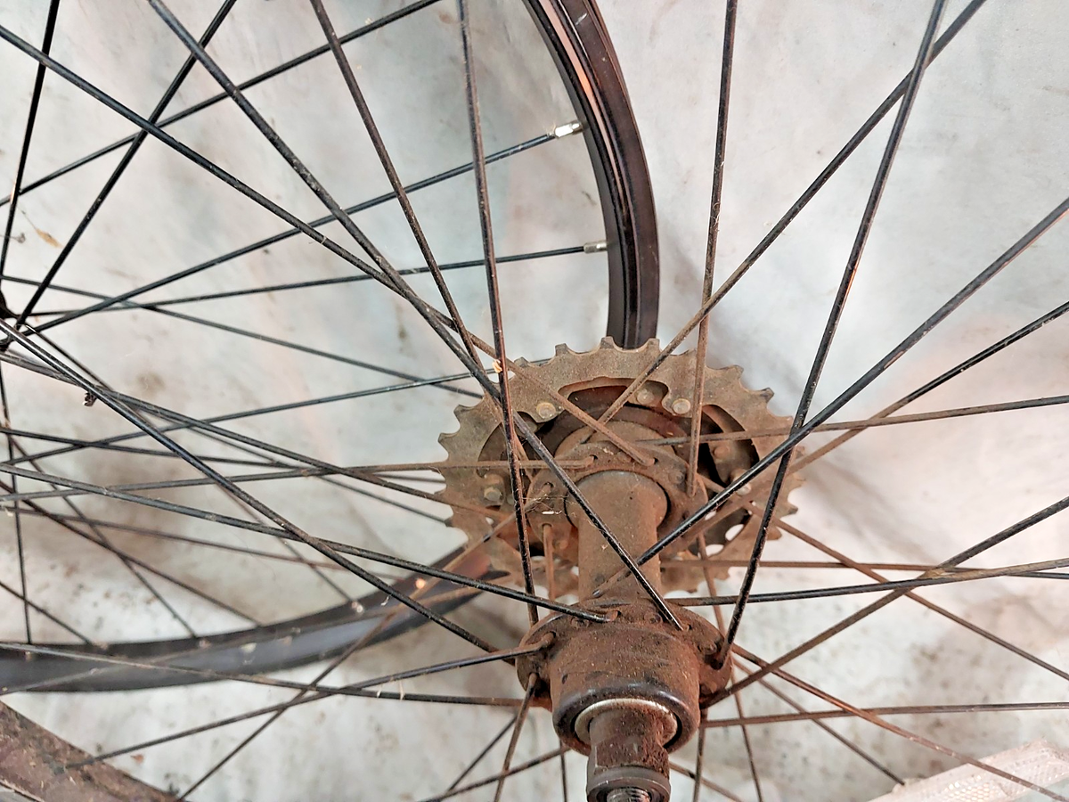 Jeu de roues vélo VTT Sta Tru 26 135/100 argent 7 vitesses QR roue