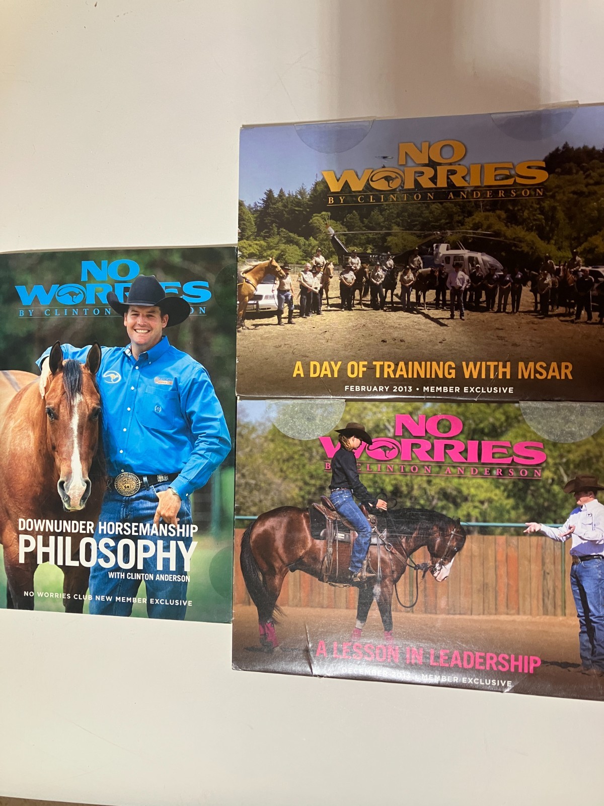 Clinton Anderson No Worries Club 16 Supplemental DVD's with Tote Bag & Catalog