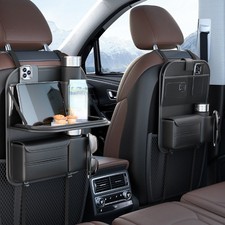 Car Back Seat Organizer Holder Storage Bag Tablet Holder Dining Table Tray Shelf