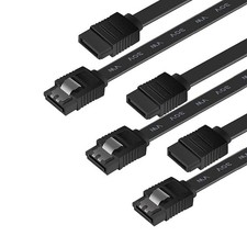 BENFEI SATA Cable III, 3 Pack III 6Gbps Straight HDD 3 Pack, Black