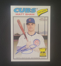 Topps Heritage 2026 Real One Autographs Matt Shaw ROA-MSH Cubs Rookie Cup Auto