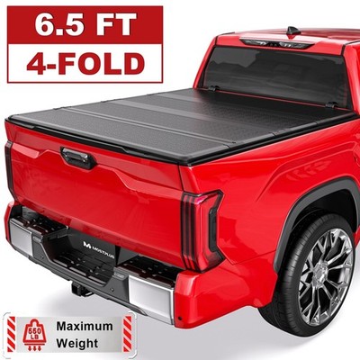 6.5FT 4-Fold FRP Hard Truck Bed Tonneau Cover For 2000-2006 Toyota Tundra On Top