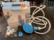 Aquapaw Pet Bathing Tool - Sprayer  Scrubber In 1 -Indoor Or Outdoor W/adapters