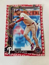 2025 Topps Holiday Trea Turner December 25 Red Card Phillies SSP #17/25