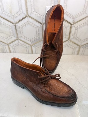 NWOB SANTONI MENS LEATHER LACE UP BOOT RIGID SOLE SIZE 11 RET $980