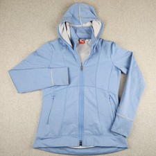 Puma Womens Light Blue DryCELL Hooded Zip Up ...