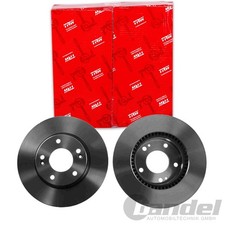 2X TRW BREMSSCHEIBEN 280mm BELÜFTET VORNE PASSEND FÜR HYUNDAI COUPE I30 IX20