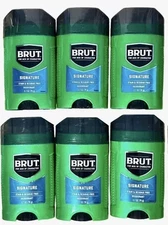 BRUT Deodorant SIGNATURE Scent SOLID 2.7oz ( Pack of 6)