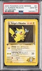 2000 POKEMON GYM HEROES 1ST ED #81 LT. SURGE'S PIKACHU PSA 10