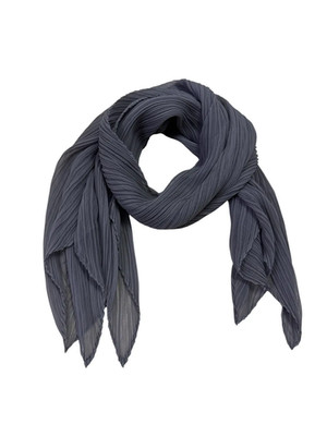 PLEATS PLEASE BY ISSEY MIYAKE CHEVRON PATTERN SHAWL SCARF MADE IN JAPAN