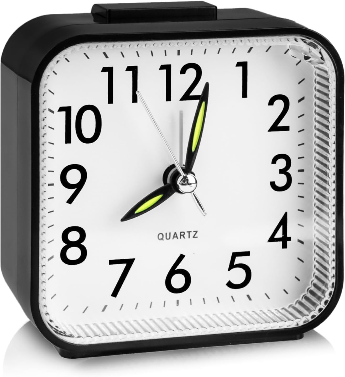 Small Silent Travel Alarm Clock, Bedside LED Little Light Luminous Non Ticking