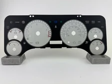 US Speedo Silver Jeep Wrangler Gauge Face for Clusters 02-06(Front Lock Icon)