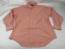 Chaps Oxford Wrinkle Free Long Sleeve Button Down Shirt Mens Size 2XL Salmon