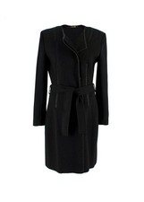 Cappotto in corda nero annodato