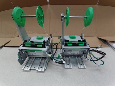 Lot of 2 NCR SelfServ 90 Kiosk printers with cords, 7709-f305-9090, used working