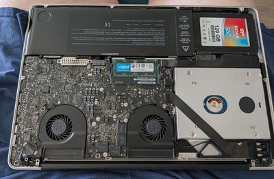 RARE A1286 MacBook Pro 15'' Core i7 2.7GHz 16GB RAM Hi-Res MATTE SSD + 750GB HDD