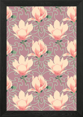 Magnoliengarten gerahmtes Wandbild Poster Leinwanddruck Bild