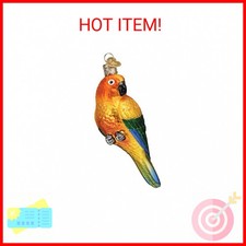Old World Christmas Sun Conure Glass Ornament Free Box 16133 New