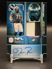 2025 Panini Silhouette NFL Relics Tri-Color Patch Auto Jason Peters /75 Eagles