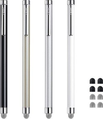 Stylus Pens for Touch Screens, 4 Pcs Mesh Fiber Stylus, with 4 Replaceable Mesh