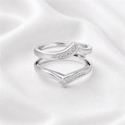 2.50Ctw Round Cut Diamond Silent Grace Ring 14K White Gold Plated Size-7.5 — photo 2