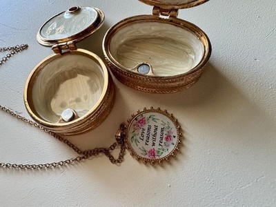 Stauer Necklace And Two Trinket Box
