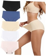 Womens Underwear Full Coverage No Show High Waisted Seamless Medium Multicolor