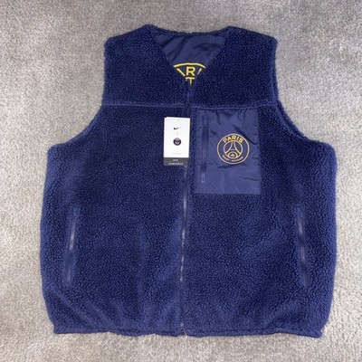 Paris Saint-Germain Nike Club+ Winterized Reversible Full-Zip Vest - Navy SZ L