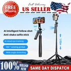 76" Phone Selfie Stick Tripod with Remote AI Auto Face Tracking 360° Rotation US