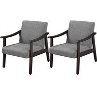 2Er Set Relaxsessel Retro Loungesessel Fernsehsessel Einzelsofa Polstersessel