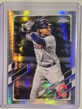 Jose Ramirez 2021 Topps Chrome Baseball Prism Refractor Cleveland Indians #195