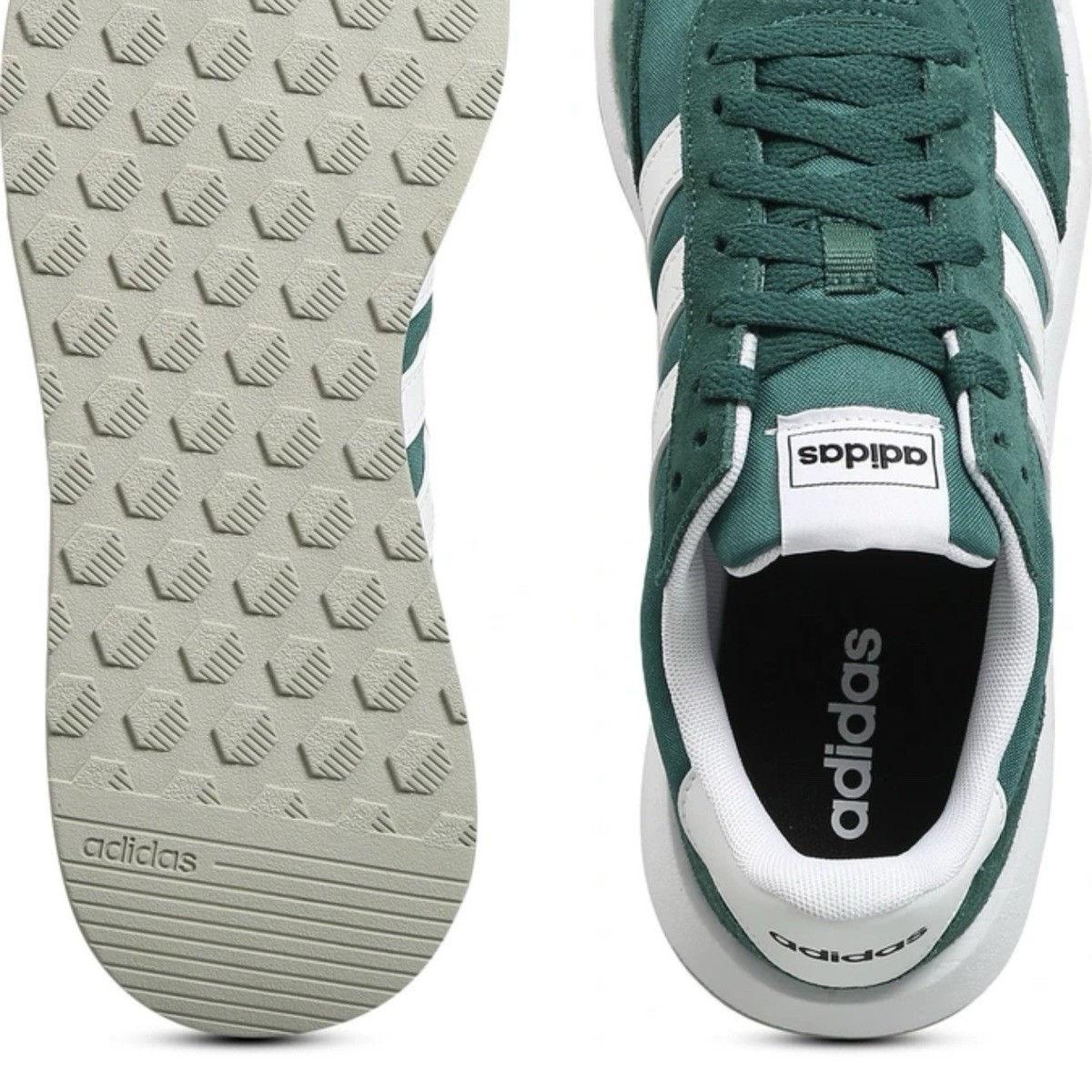 Adidas Men\'s Run 60S 2.0 Sneakers Running Shoes - Collegiate Green / White 10.5 Shoes adidas Sportswear RUN 60s 2.0 - Top4Running.com main image 3