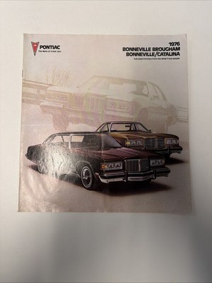 1976 Pontiac Bonneville Brougham Catalina Dealer Showroom Sale Brochure