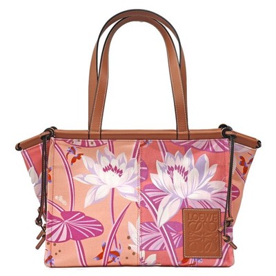 Loewe Paula's Ibiza Cushion Tote 32809AA93 Canvas Red Tote Bag Women's #KNB1145
