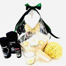 Mens Pamper Day Bath Gift Set Filled Gift Hamper Basket Made To Order For Him