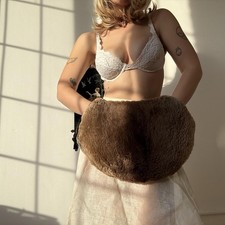 30's Vintage Hand Muff Fur Purse