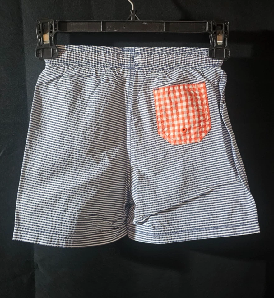 mini Boden Boy's Swim Short Blue Stripe Size 6-7y #21874 - Image 2 of 4