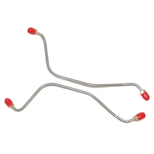 63-64 Chevy Corvette Rear Drum Brake Wheel Cylinder Brake Lines 2pc OE Steel