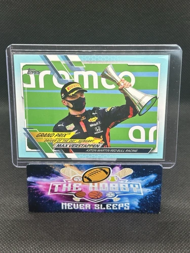 Max Verstappen 2021 Topps F1 - Teal Parallel #168 #003/199 - Grand Prix Hungary