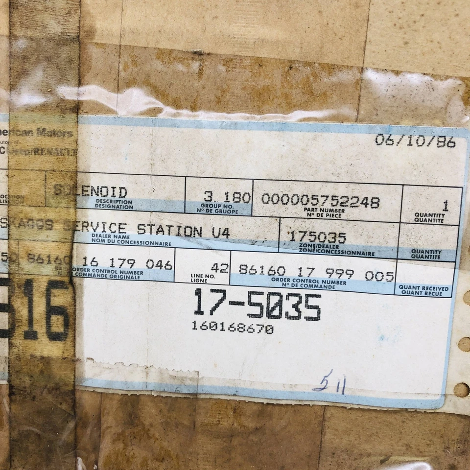 Solenoide actuador acelerador AMC Jeep 5752248 OEM NOS 81-85 diésel CJ 5-8 abierto Foto 2 de 4