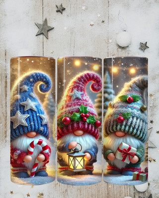 Thermobecher  Christmas Gnomes Lights  | Tumbler mit Wichteln & Lichterglanz | 5