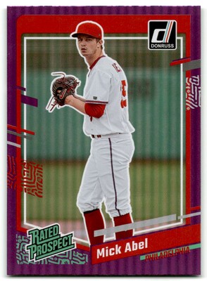 2023 Donruss #58 Mick Abel Purple Foil Rated Prospect