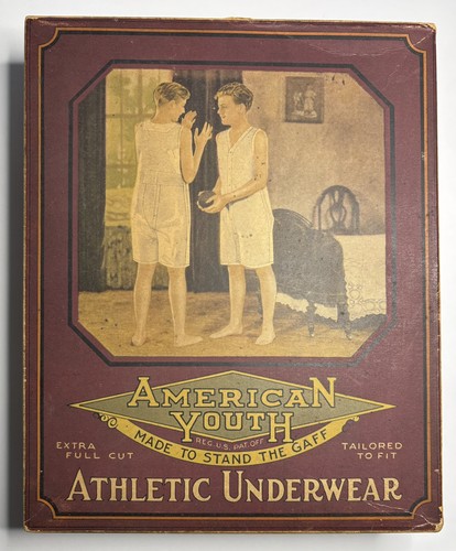 Vintage American Youth Union Suit Box Boys Underwear Advertising 1920s/1930s NOS