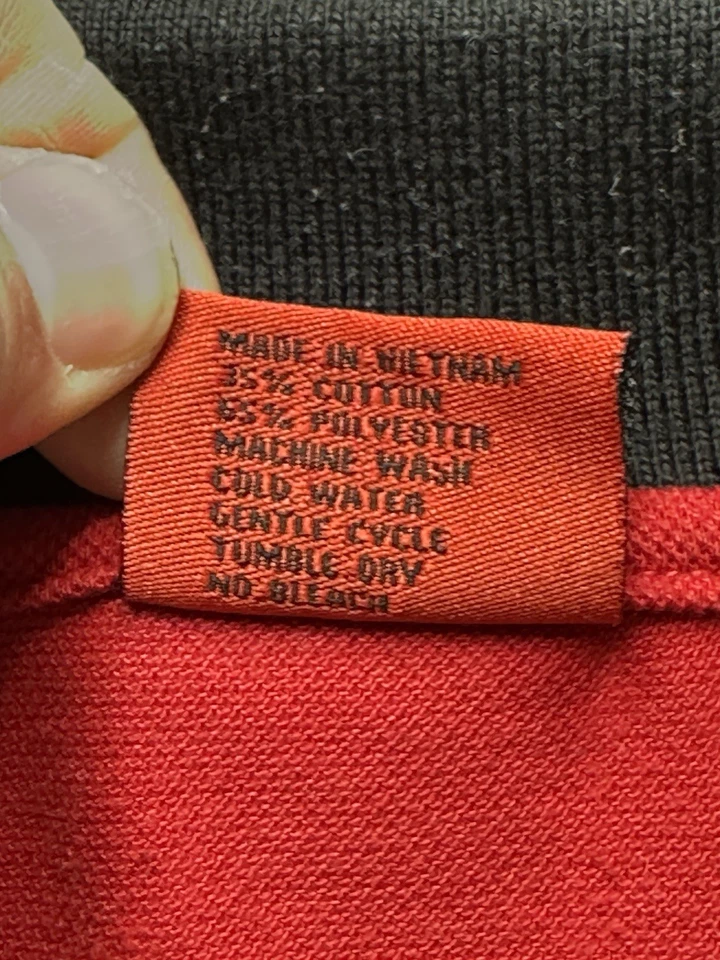 Camisa polo masculina rosa’s Cafe adulto 2XL XXL vermelha uniforme de funcionário roupa de trabalho preppy - Imagem 3 de 4