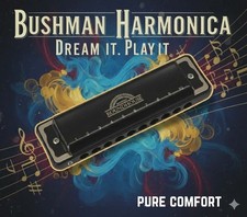 Bushman Roundhouse Harmonica with Rounded Edges  Round Holes Great New Harp 